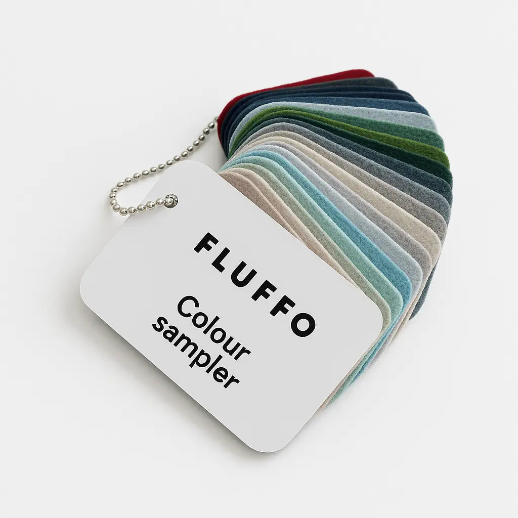 Fluffo Colour Chart Booklet on white background Decormania.eu
